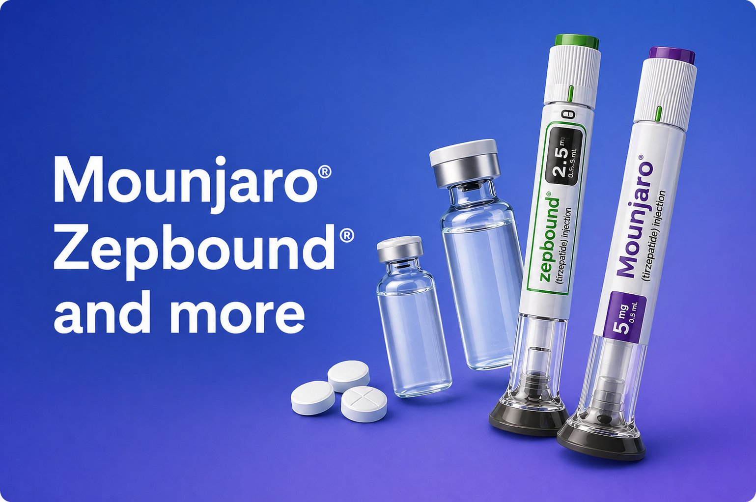 Mounjaro and Zepbound brand name GLP-1 weight loss medications